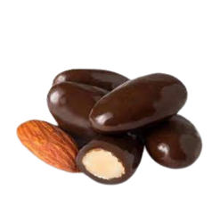 لوز مغلف بالشيكولاتة البلجيكية الدارك